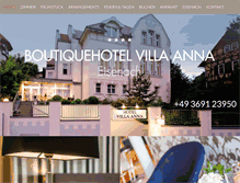 Tablet Screenshot of hotel-villa-anna.de